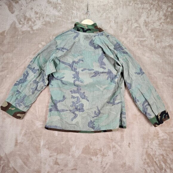 US Military Army Woodland Camouflage Combat Jacket Field Patch Mens Sz L Jungle - Picture 15 of 16